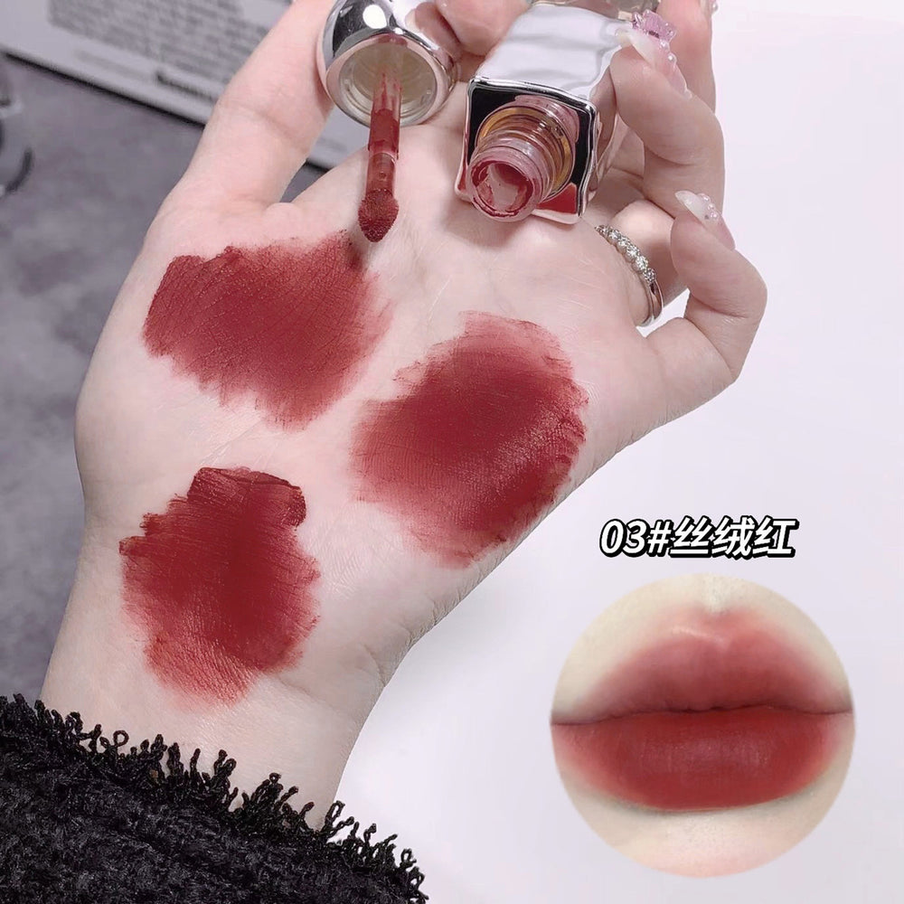 Gege bear makeup - soft nude velvet lip glaze: matte, waterproof, and whitening lipstick