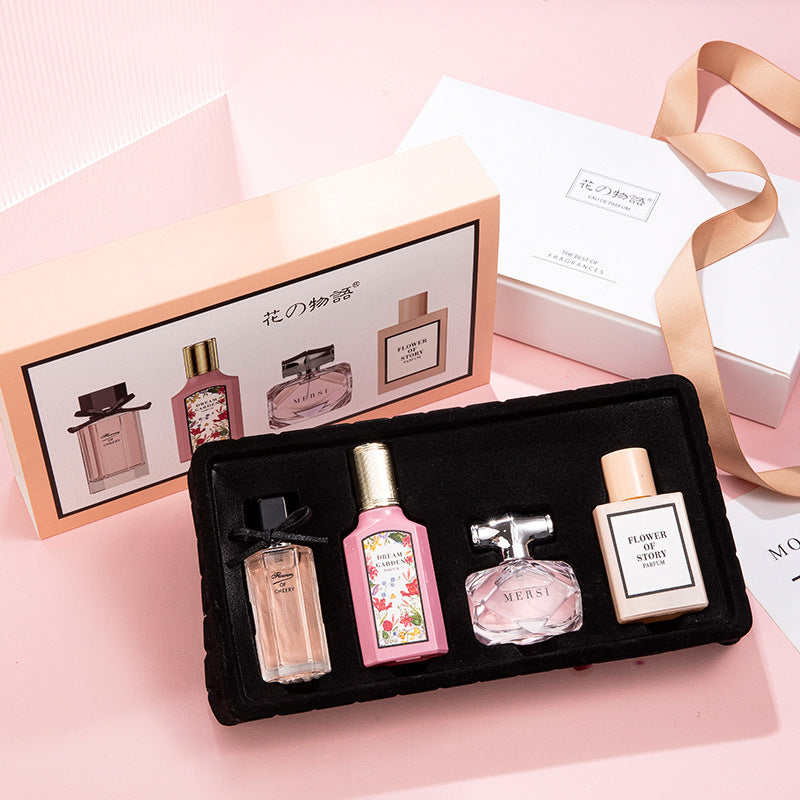 Floral story new perfume gift set - summer floral fragrance eau de toilette for women - long-lasting perfume - cross-border