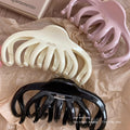 Large pumpkin claw clip for thick hair - creamy texture hair clip for women - elegant back of head hair claw - shark clip with letter detail
