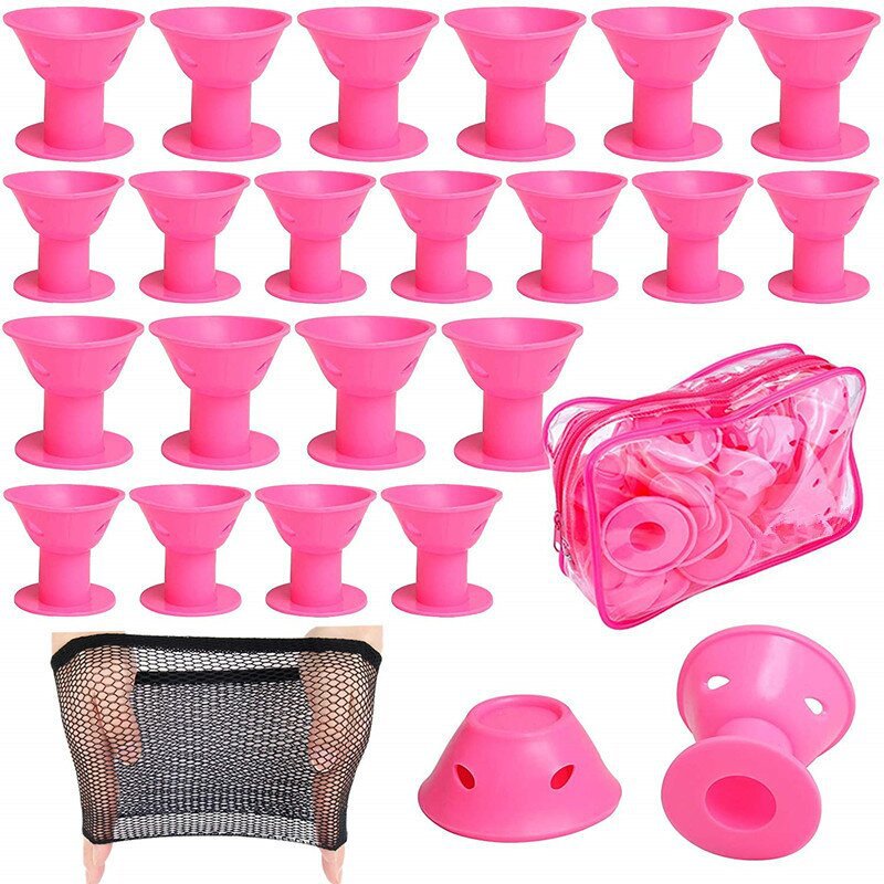amazon 40-piece set magic silicone curling iron bell curl lazy curling iron mushroom curling iron
