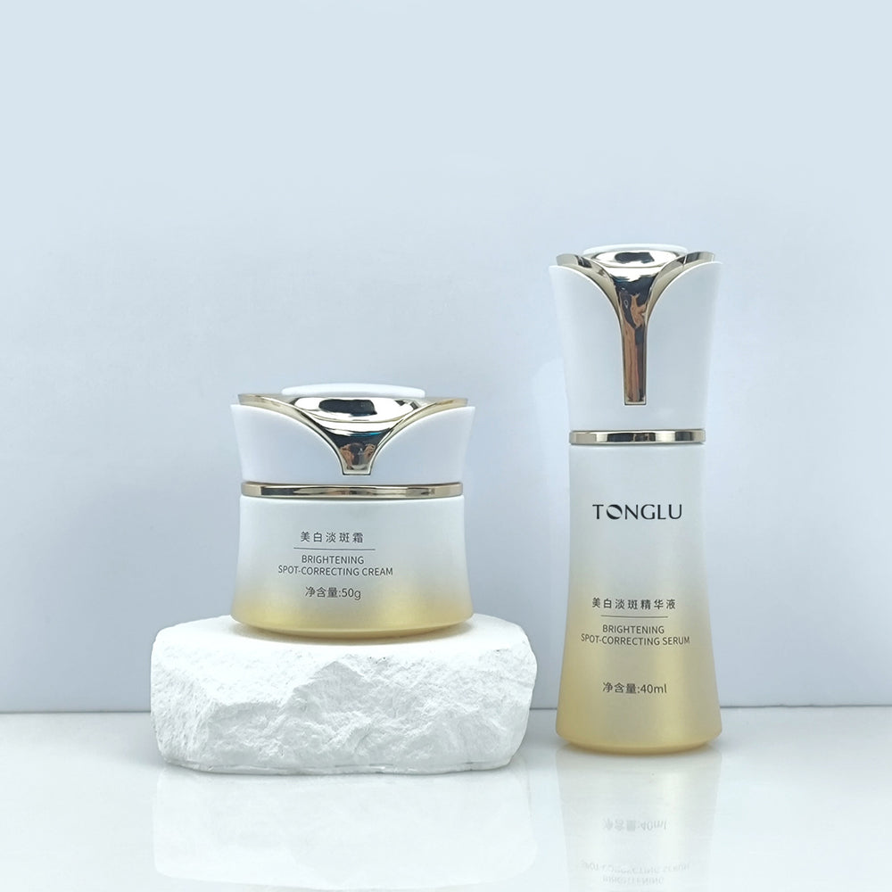 Factory direct cosmetics set: premium glass lotion bottles for serums, essences, toner, emulsions, and creams