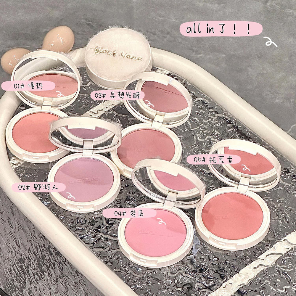 Black nana cat fun soft mist single color blush natural nude makeup vitality girl low saturation matte contouring rouge