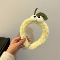Fruit stuffed eye headband cute cartoon pear strawberry hairpin vitality girl high skull top headband hair tie hair accessories