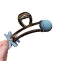 Bow round bead paper clip clip for women 2025 new high-end shark clip large hair clip back of head hair accessories
