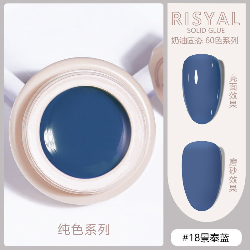 Risyal icy solid gel polish 5ml - smooth cream gel nail polish, japanese style nail polish for nail salons