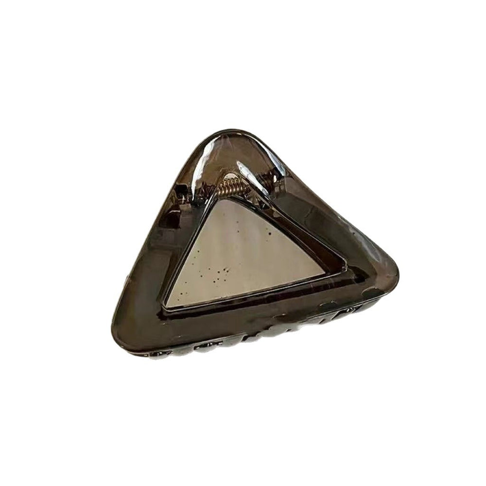2025 new minimalist triangle hair claw clip - ponytail holder, high ponytail clip, shark clip hair accessory for women - back of head styling