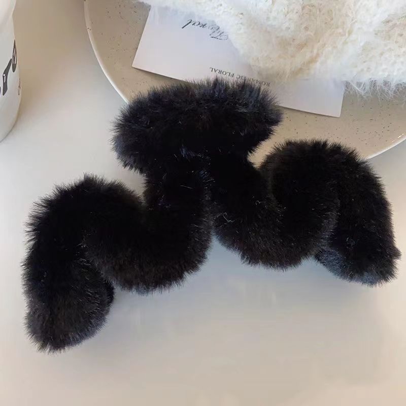 Brown color stuffed gripper large hair hair clip female back of head eleganceelegantnew arrival shark clip headwear