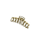 Large korean style metal claw clip - bright finish, dragon bone design, minimalist retro court style, girly french hair clip for back of head