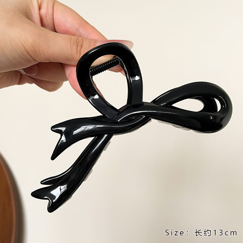 Bow tie clip large high-end 13cm hair clip hair volume shark clip back of head plastic hair clip hair clip