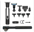 Men's body hair trimmer with extended handle - all-in-one shaver for back, electric nose hair trimmer, beard trimmer, and personal grooming kit