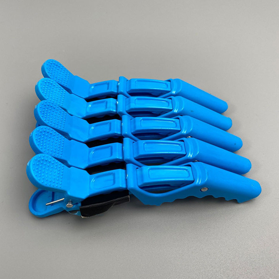 plastic alligator clip duckbill partition clip hair clip hair dyeing tool hairdressing supplies multi-color wholesale 5-pack