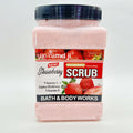 1kg strawberry coffee fruit facial scrub body exfoliator - blackhead removal, cleansing, brightening, and moisturizing