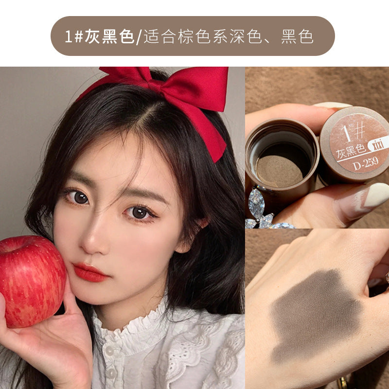 Cosmetic hairline powder - natural hairline concealer, hair filler, seam filler, sideburn filler, gray hair coverage, shadowing & contouring powder