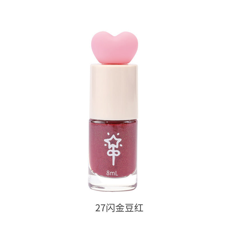 White nail polish water-based tearable whole sheet peel-off cute student new color no baking quick-drying quick-drying hot style fall and winter