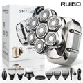 Magnetic seven-blade bald head handy gadget five-in-one shaver waterproof hairdresser shaving knife full body washable electric