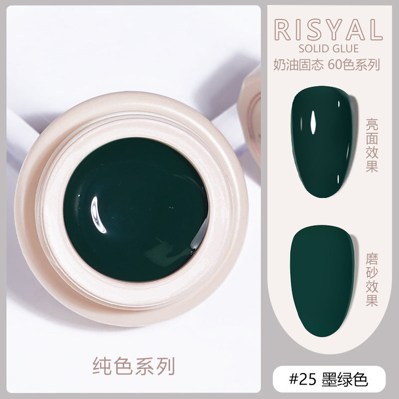 Risyal icy solid gel polish 5ml - smooth cream gel nail polish, japanese style nail polish for nail salons
