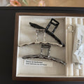 Ins metal style one-word gripper large back of the head hair clip female light luxury high-end shark clip hair accessories
