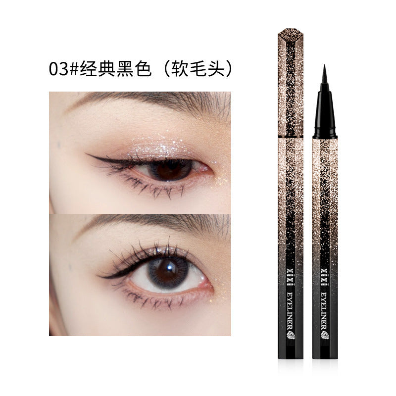 Xixi starry eyeliner - fine tip, ultra-fine. waterproof, sweat-proof, smudge-proof eyeliner pen for beginners. extra fine, quick-drying liquid eyeliner