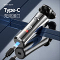 new men's electric shaver, rechargeable, full body washable, rotary shaving head with triple blades