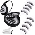 Amazon's hottest double-layer magnetic false eyelashes, black stem positioning, european and american thick magnetic eyelashes, a whole factory