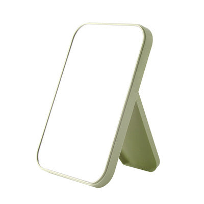 Portable minimalist makeup mirror - foldable plastic, perfect for dorms, home, desktop, students, bedroom, and tabletop use