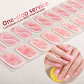 fashion cat eye semi-cured gel nail sticker onion powder explosive pink butterfly nail art sticker full waterproof