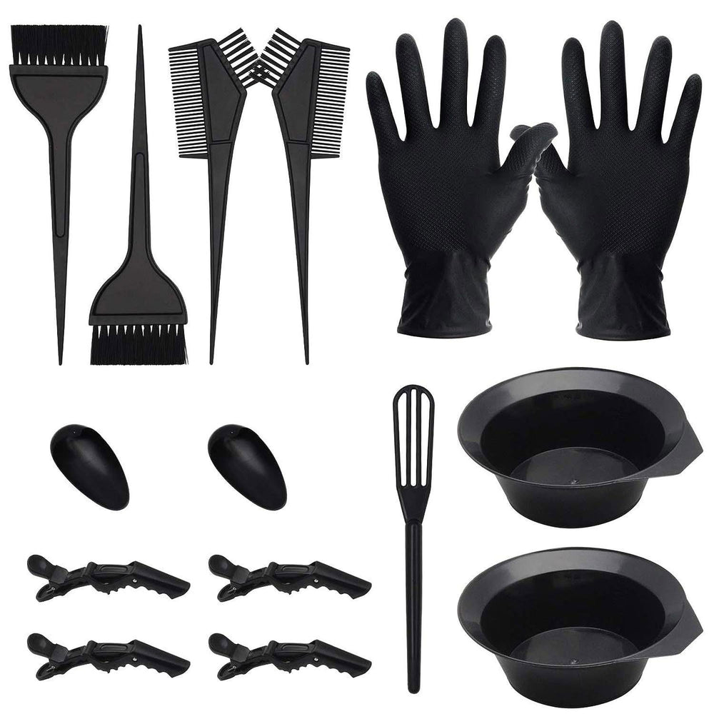 Hair dyeing tools, hair dyeing bowl, hair dyeing gloves, hair dyeing brush, hair dyeing comb suit, 14-piece set of beauty and hairdressing supplies