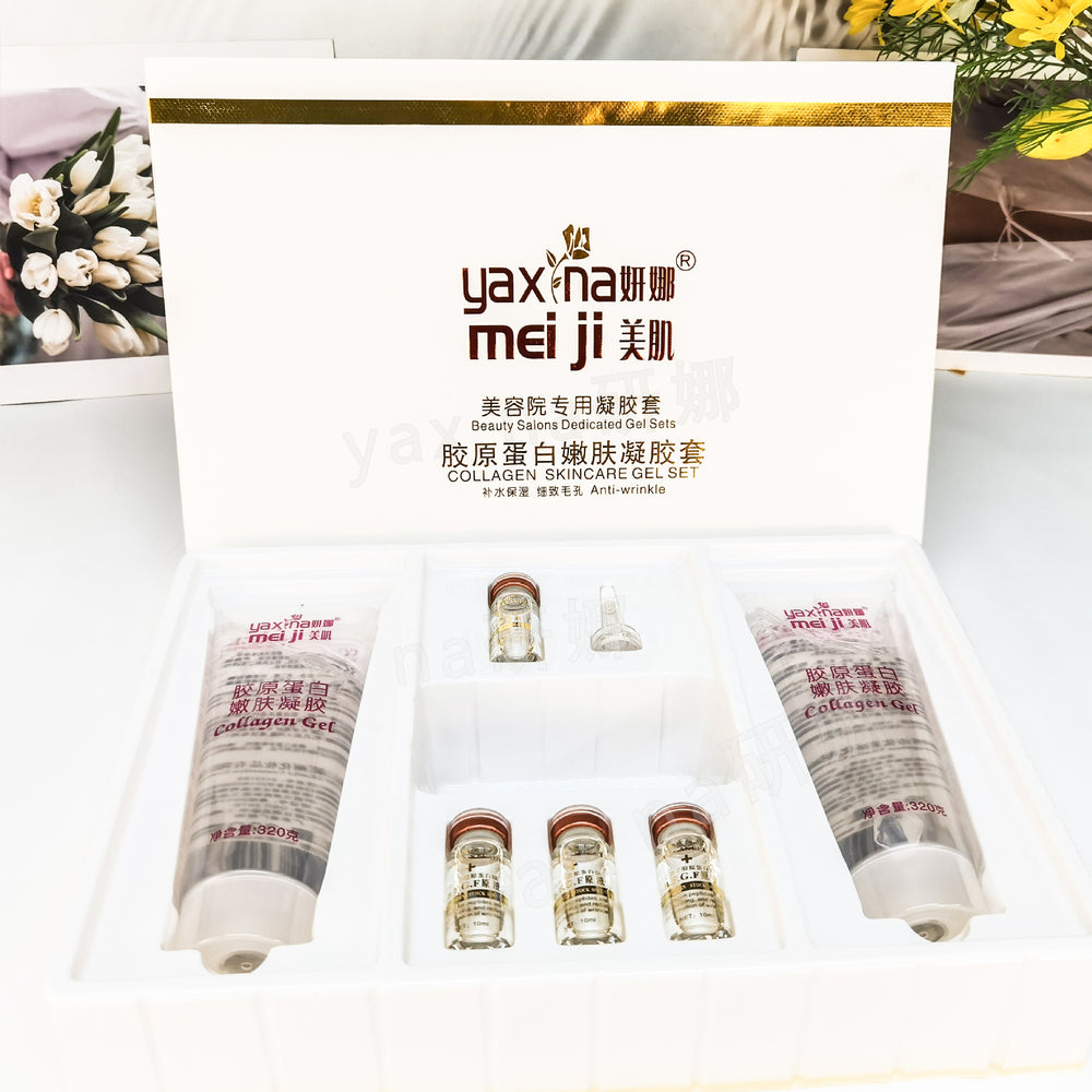 collagen rejuvenating gel kit hydrating firming moisturizing facial care 6-piece beauty salon set