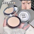 Kakashow velvet mist setting powder cake, long-lasting oil control, concealer, waterproof, anti-sweat, not easy to remove makeup, honey powder cake