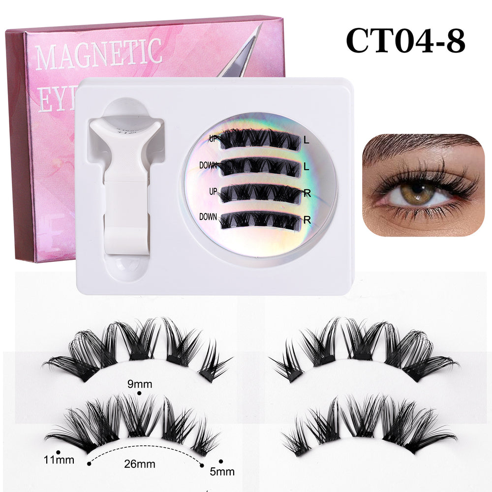 Amazon's best-selling eyelash all-in-one box, stereo thick magnetic false eyelash storage box, one-piece clip set