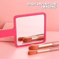 Wholesale makeup touch-up handheld mirror - square hand mirror, portable for girls, desktop makeup mirror - $2 store