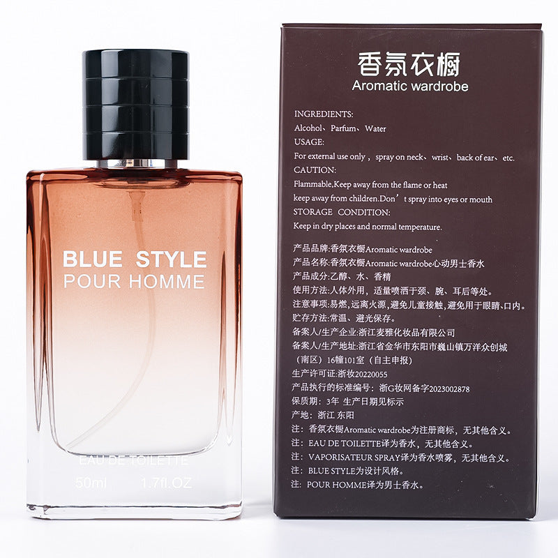 Fragrance wardrobe perfume men's long-lasting cologne woody aromatic blue wood fragrance men's perfume wholesale