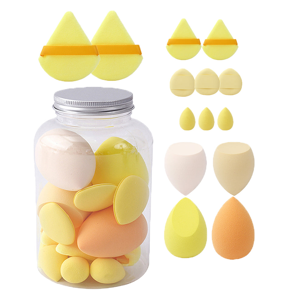 Export hot beauty egg set cross-border 14-piece mini triangle water drop puff air cushion makeup egg sponge