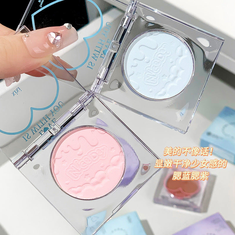 Makeup xixi tea peach heart single color blush expansion and contraction color matte nature to enhance complexion contouring blush palette