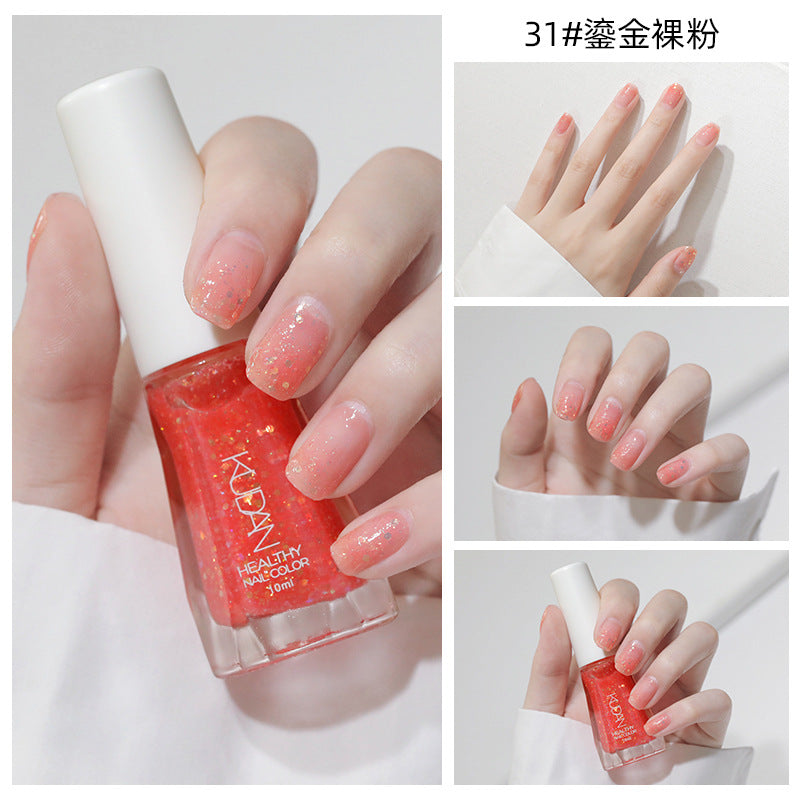 New nail polish: peel-off, no-bake, water-based, odorless, glossy, clear nail polish - spring/summer collection