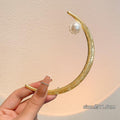 Chinese style crescent moon hairpin, bun head, pearl silver hairpin, classy chinese ancient style crescent moon hairpin, headdress