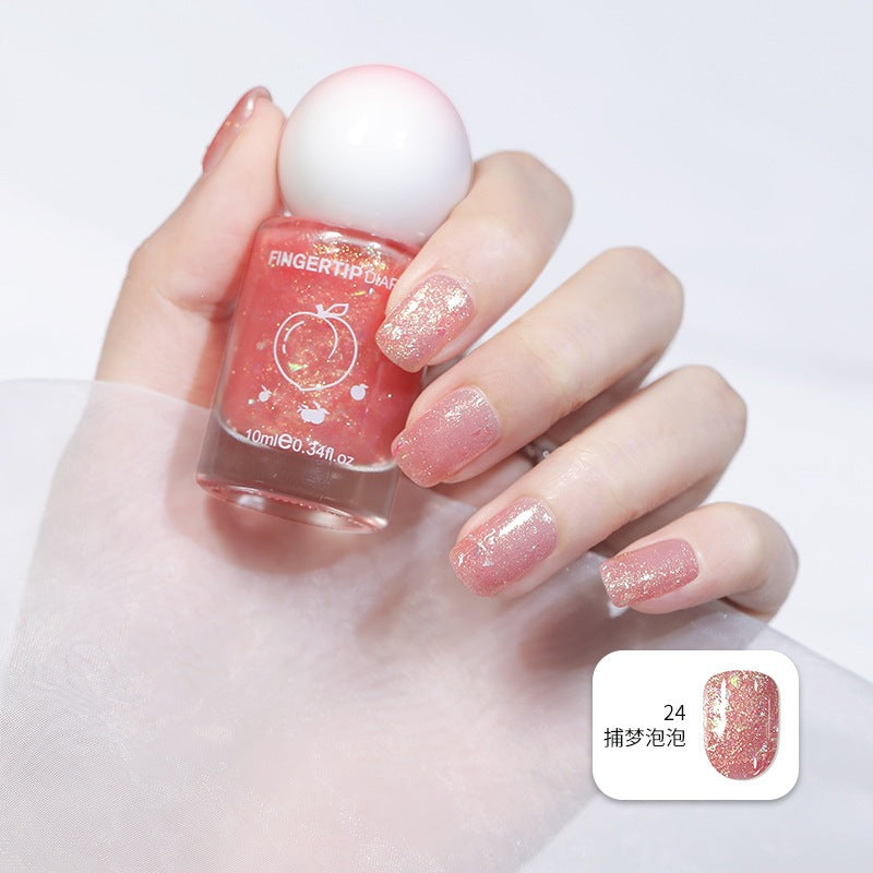 Nail polish summer colorful new color water-based nail polish nude nail polish whitening no-bake peelable nail art