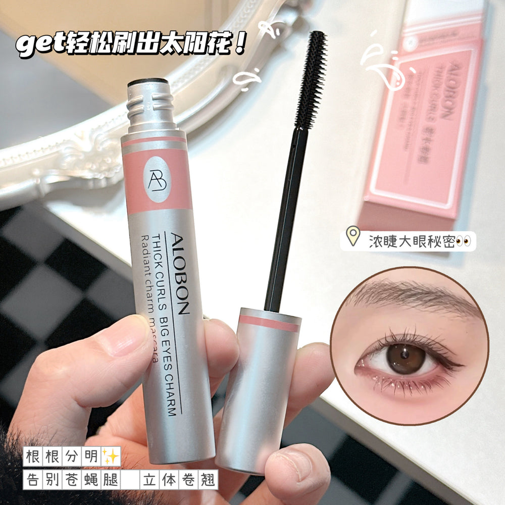 Alobon yabon ningcai charming mascara long and thick curling waterproof anti-sweat non-smudge beginner makeup