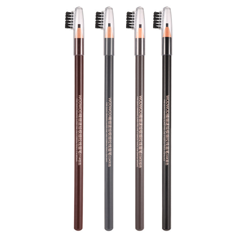 Wodwod ultra-fine brow definer - waterproof, sweat-proof, smudge-proof. professional makeup artist formula with fine tip, hard core, and integrated brush