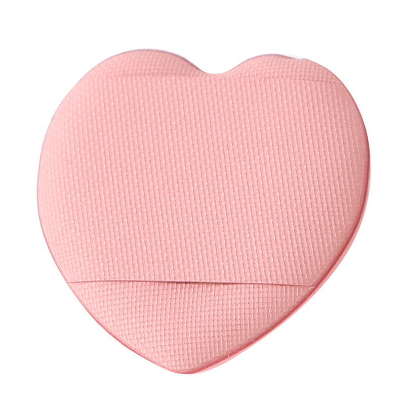 Heart-shaped mini powder puff - dry & wet use, non-caking, washable, heart-shaped cushion puff, fingertip applicator - cross-border