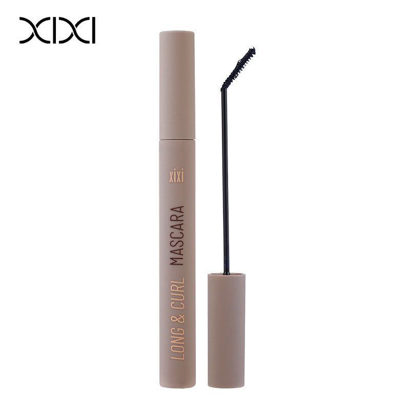 Xixi slim & curl mascara - fine brush, waterproof, smudge-proof, long-lasting hold, defined lashes