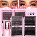 Segmented false eyelashes suit cross-border 40p50p clustered european and american eyelashes extension lashes kit set