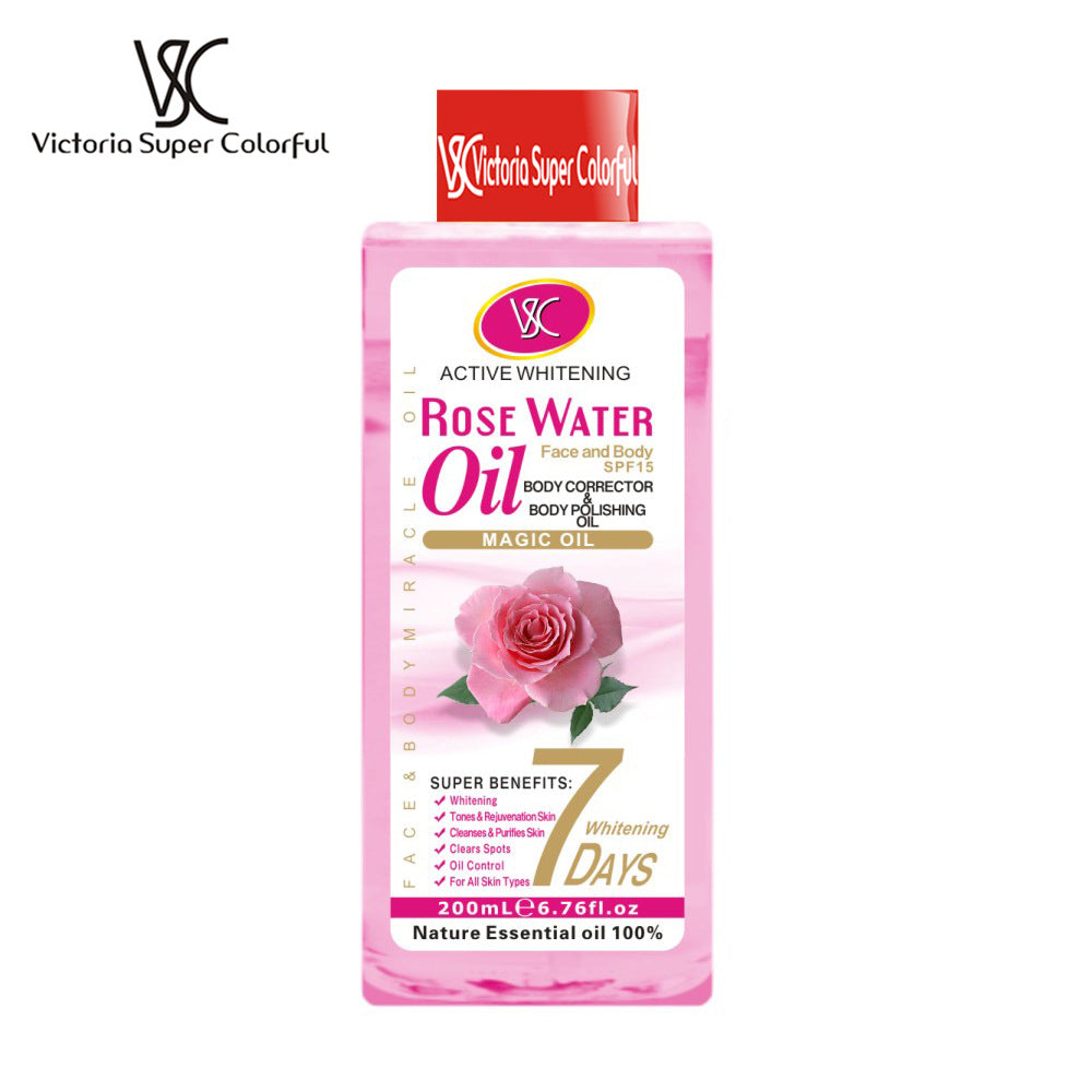 popular red cover 7 days vc rose brightening and repairing essential oil body massage massage turmeric oil 200ml foreign trade