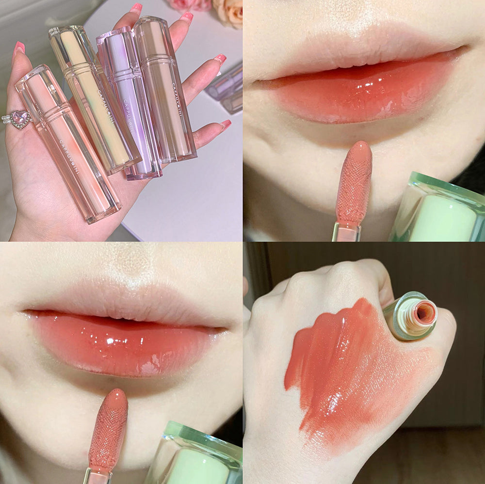 Cappuvini iced tea mirror lip glaze - watery glass lip color, waterproof, long-lasting lipstick - wholesale