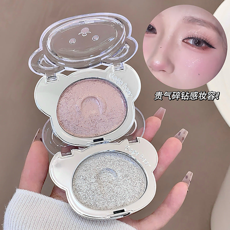 Gege bear diamond shimmer highlighting cream - mochi potato puree pearlescent explosive 3d brightening highlight powder