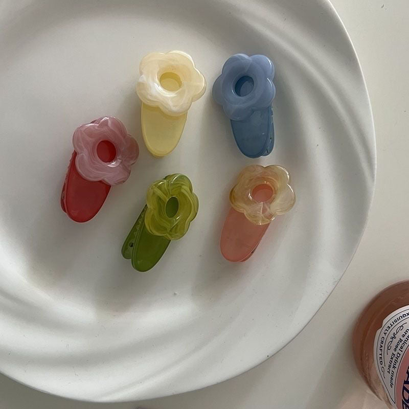 Ice cream color hairpin macaron flower broken hair sweet bangs side clip duckbill clip hairpin hair accessories hairpin