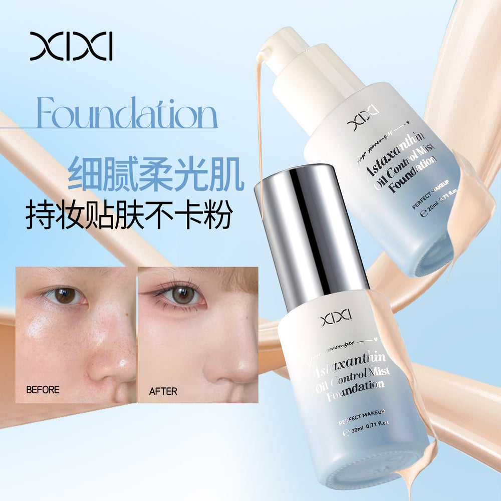 Makeup xixi matte oil control powder bottom cream skin long-lasting makeup concealer waterproof anti-sweat non-stick powder bottom
