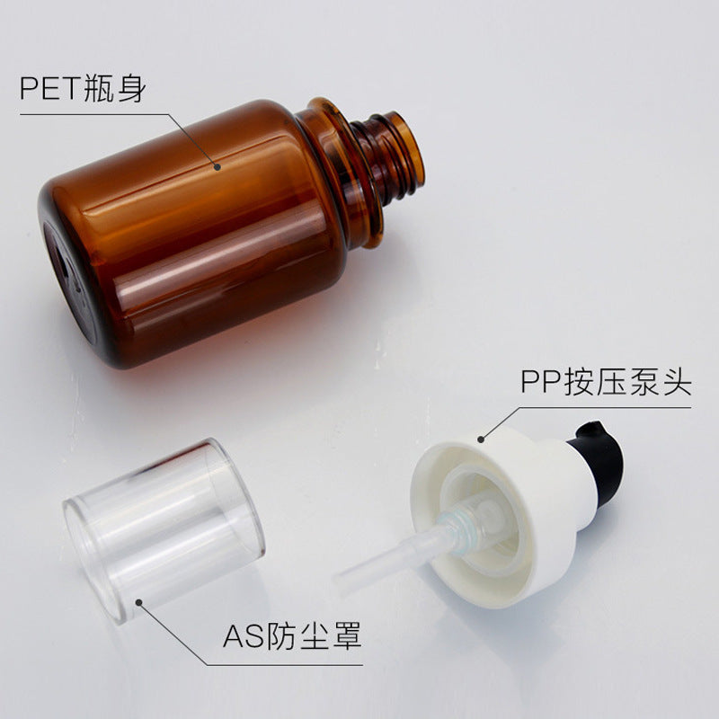 Factory direct pet plastic bottles for medical aesthetics - amber lotion & essential oil bottles - cosmetic sample containers - medical aesthetics series set