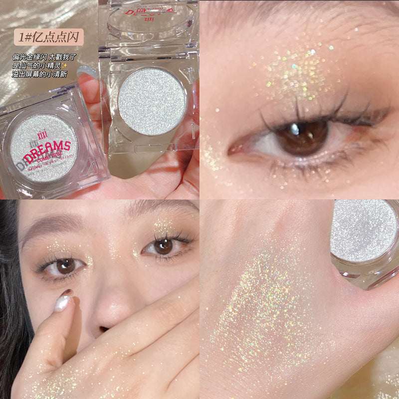 Makeup xixi stars brighten single color highlight powder pearlescent broken diamond sparkling cowherd and weaver eye shadow
