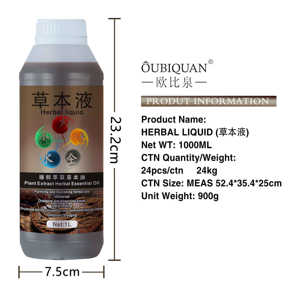 foreign trade five elements herbal liquid heating oil massage oil herbal essential oil whole body shoulder and neck meridian scraping wholesale